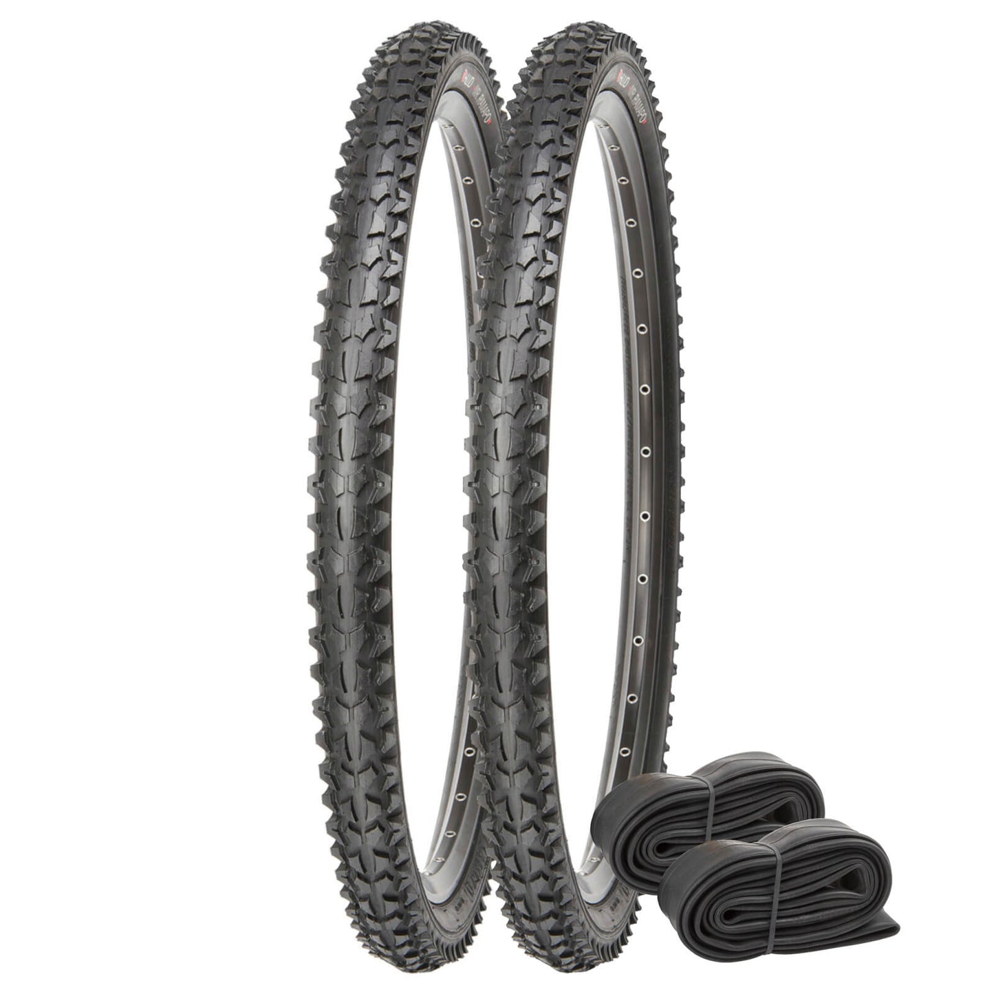 Kujo Mr Ramapo 22 TPI 26x1.95" 26 Inch Bike Tyre Pair With Schrader Tubes