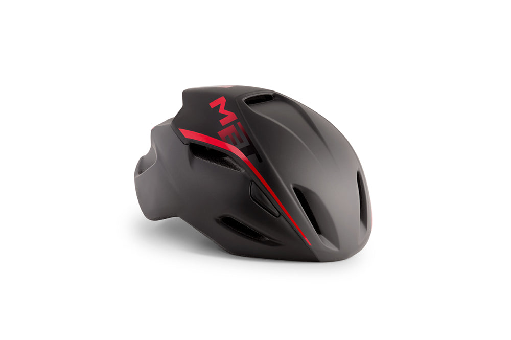 MET Manta Cycling Helmet Shaded Black Red Matte Small (52-56cm)