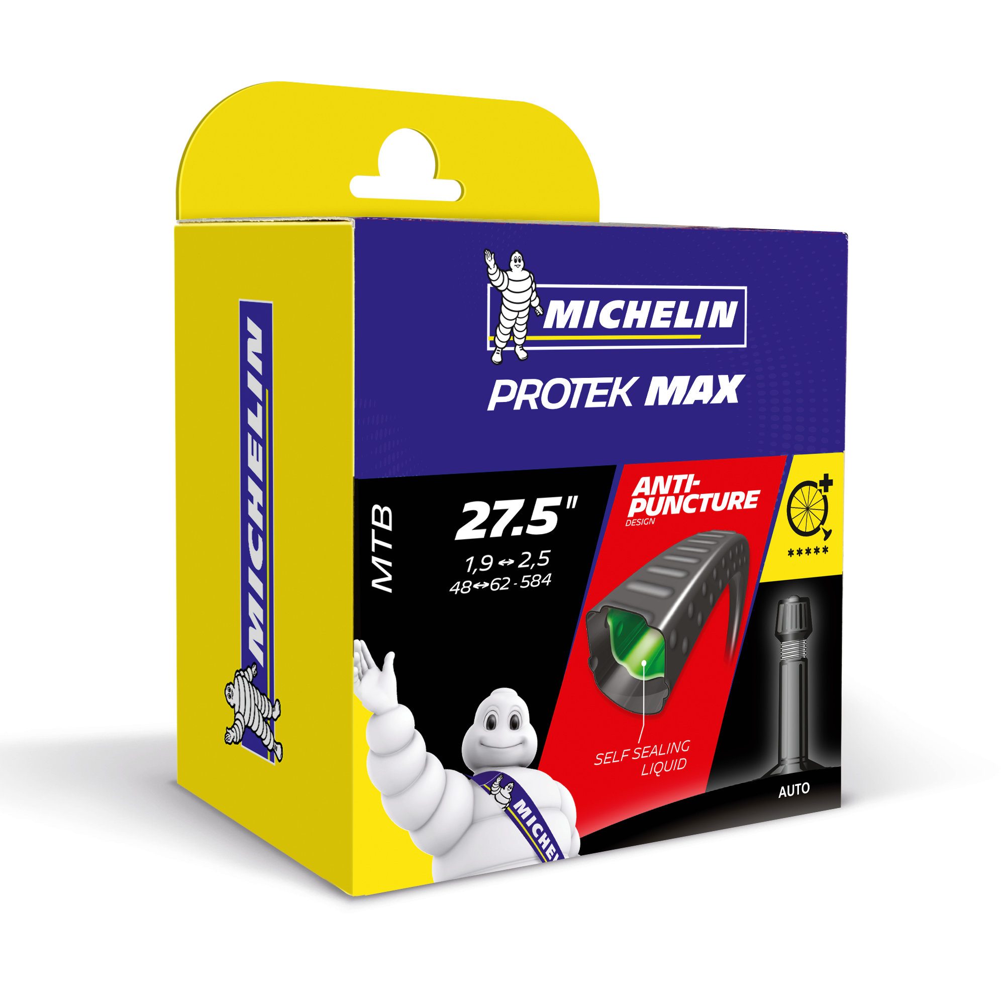 Michelin Protek Max MTB 27.5x1.9-2.5" 27.5 Inch Schrader Valve Bike Inner Tube