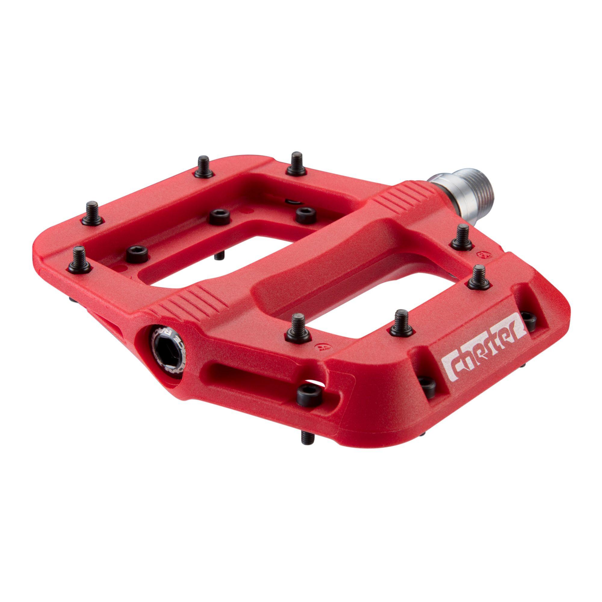 Race Face Chester 9/16 Inch Platform Bike Pedals Red Alternate 1