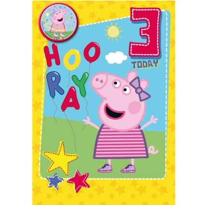 Gift Card Danilo Peppa Pig Age 3 Hooray & Badge