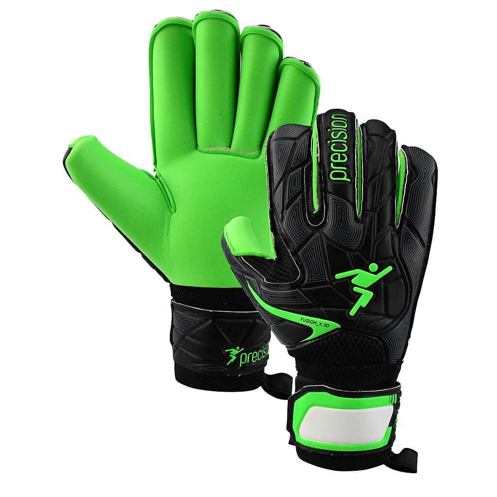 Kid's Football Goal Keeping Gloves Precision Fusion_X.3D Roll Protect Lime 4