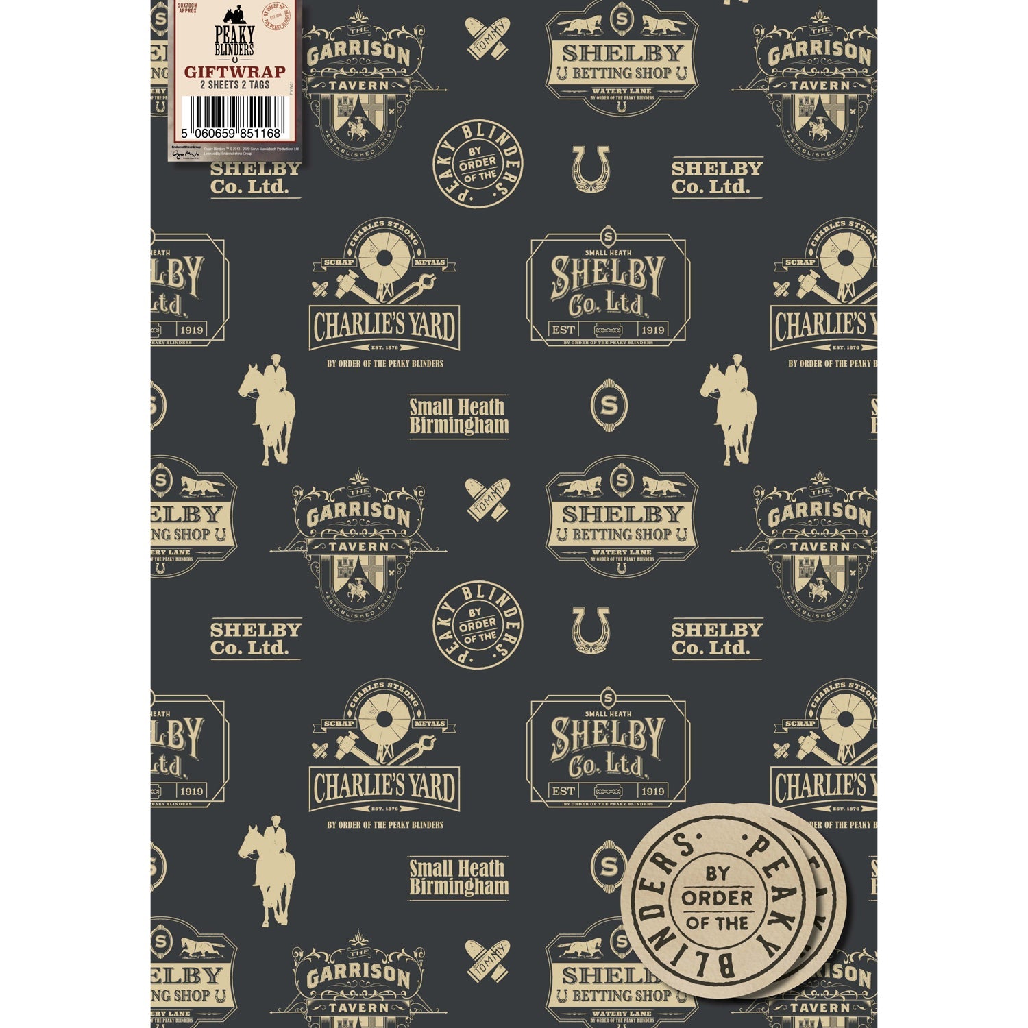 Gift Wrapping Paper Danilo Peaky Blinders 10 Sheets With 8 Tags