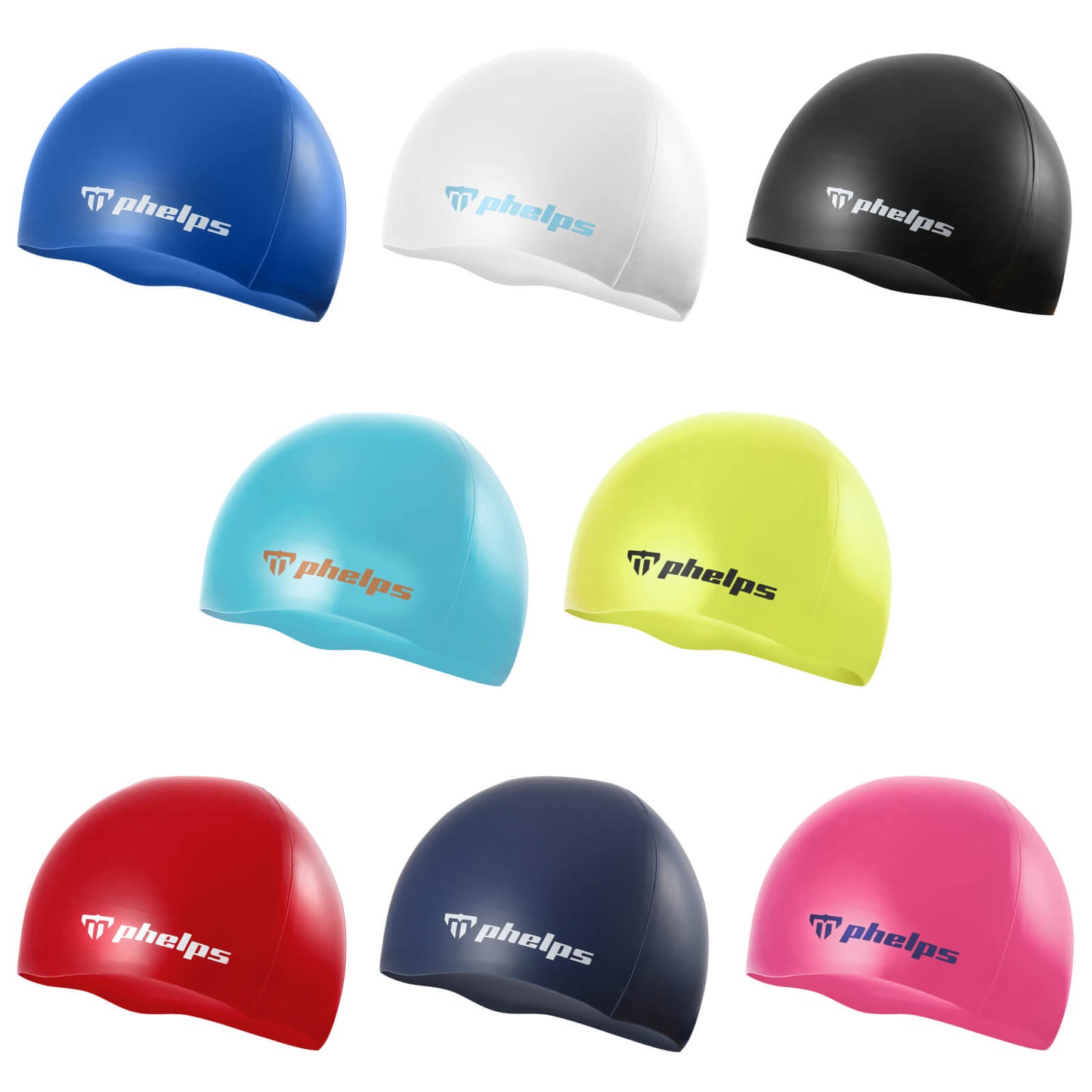 Phelps Classic Silicone Men's Swimming Cap Collection