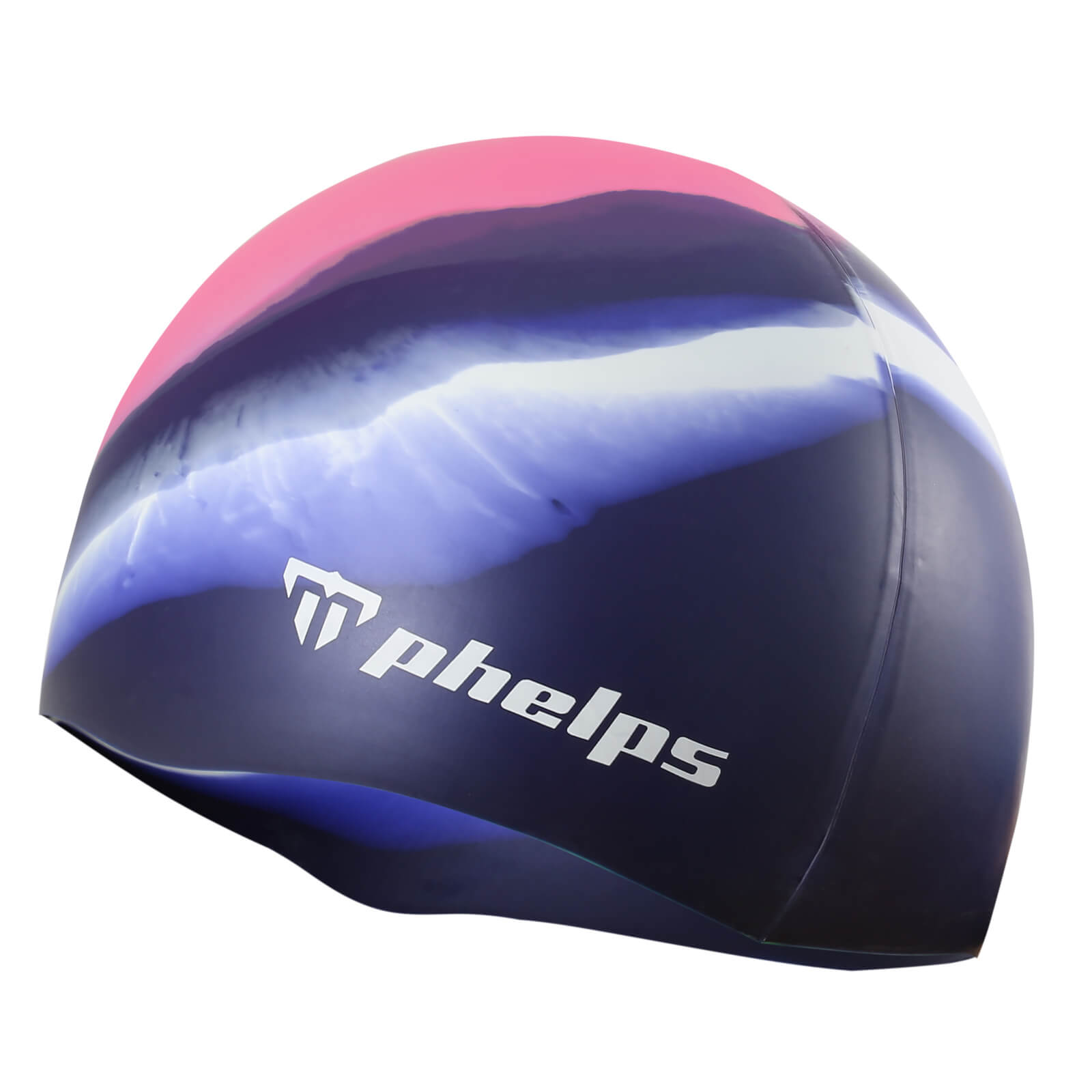 Phelps Classic Junior Men's Swimming Cap Pink/Navy Blue