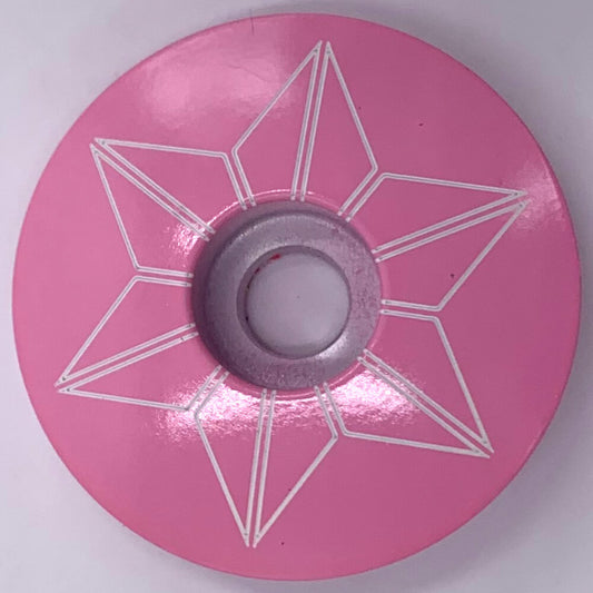Supacaz Star Capz Bike Headset Top Cap Powder Coat Giro Pink