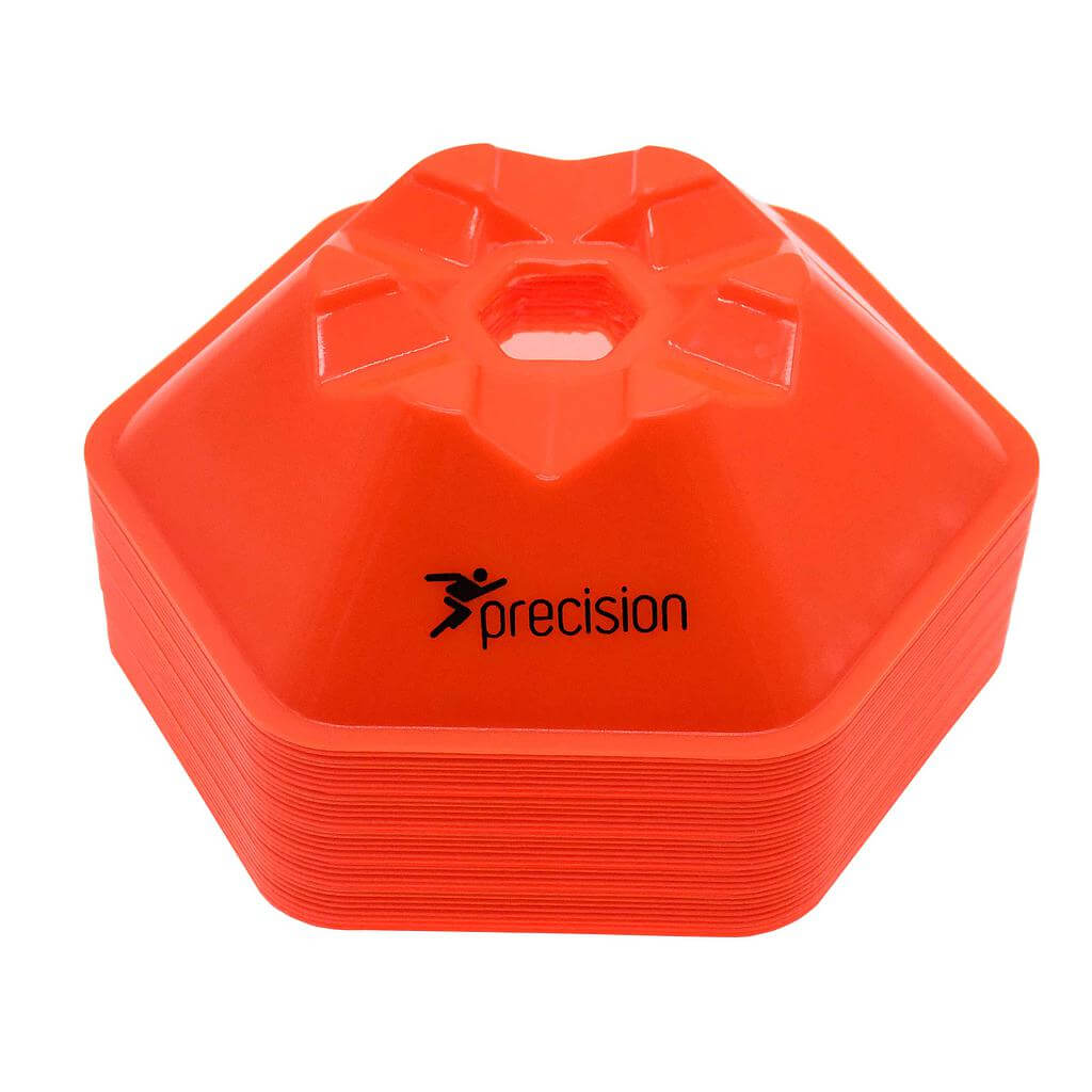 Football Training Equipment Precision Pro HX Saucer Cones Fluo Orange x50 Pack