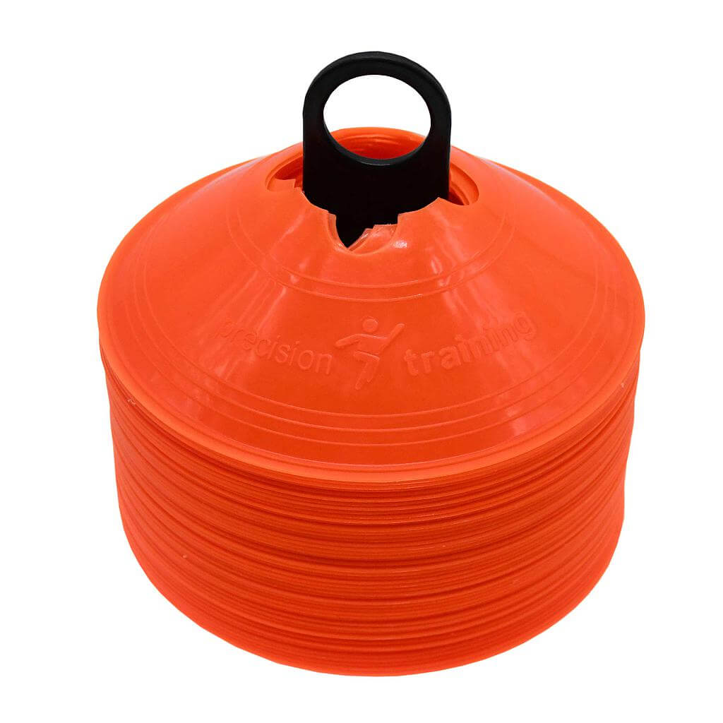 Football Training Equipment Precision Saucer Cones Orange x50 Pack