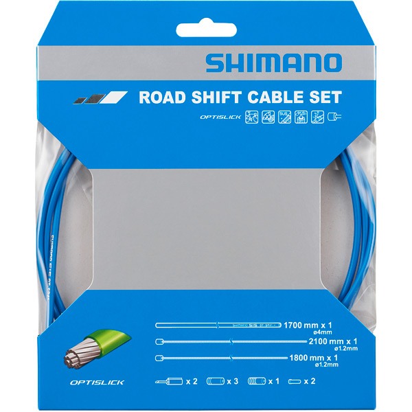 Shimano 105 5800 Tiagra 4700 Optislick Bike Inner & Outer Cable Set Blue