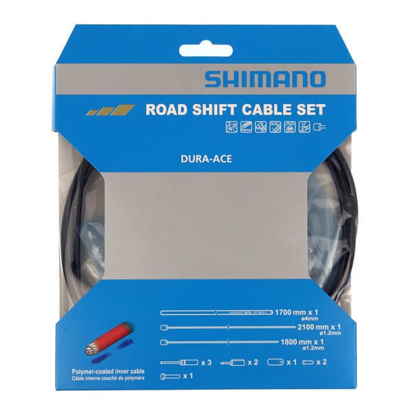 Shimano Dura Ace Road Bike Gear Outer Cable Set with Polymer Coated Inners Black