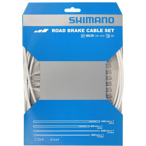 Shimano Road Brake Cable Set SIL-TEC Coated Inner Steel Wire White