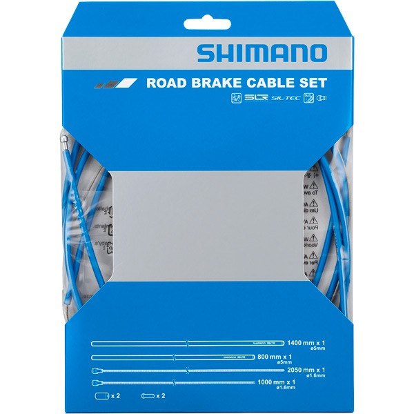 Shimano Road Brake Cable Set SIL-TEC Coated Inner Steel Wire Blue