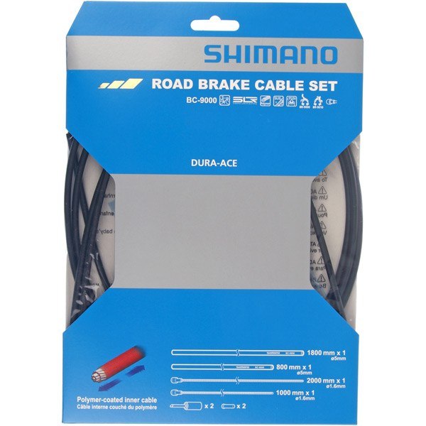 Shimano Dura-Ace 9000 Polymer Coated Inners Bike Brake Inner & Outer Cable Set Black