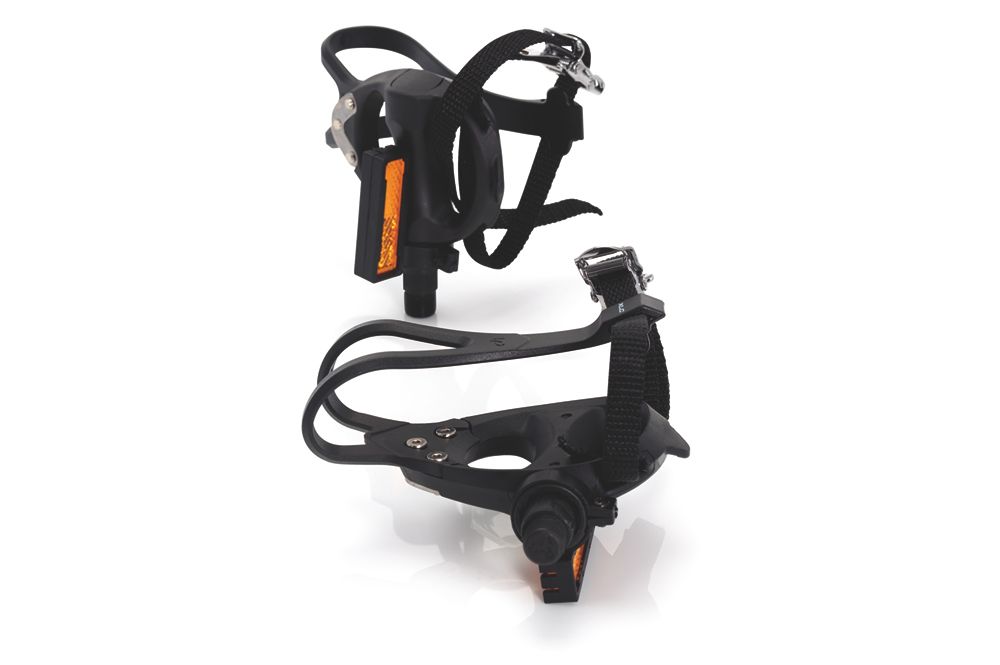 Raleigh PD-R01 Road 9/16 Inch Platform Bike Pedals With Toe Strap