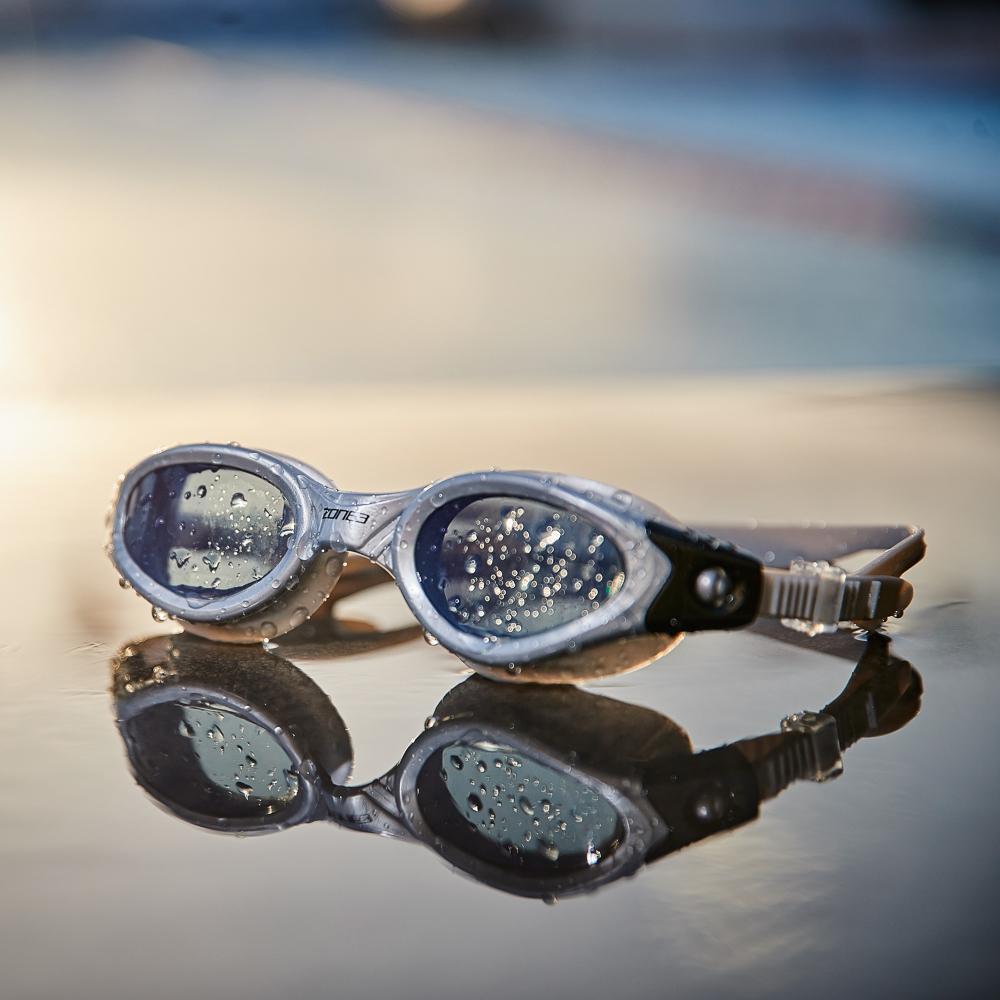 Men's Swimming Goggles Zone3 Apollo Silver/Grey/Black - Tinted Lens Alternate 1