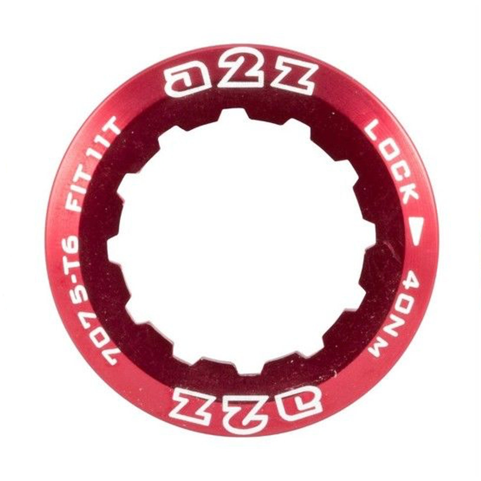 A2Z Lockring for Sram or Shimano Cassette 11t Small Ring - Red