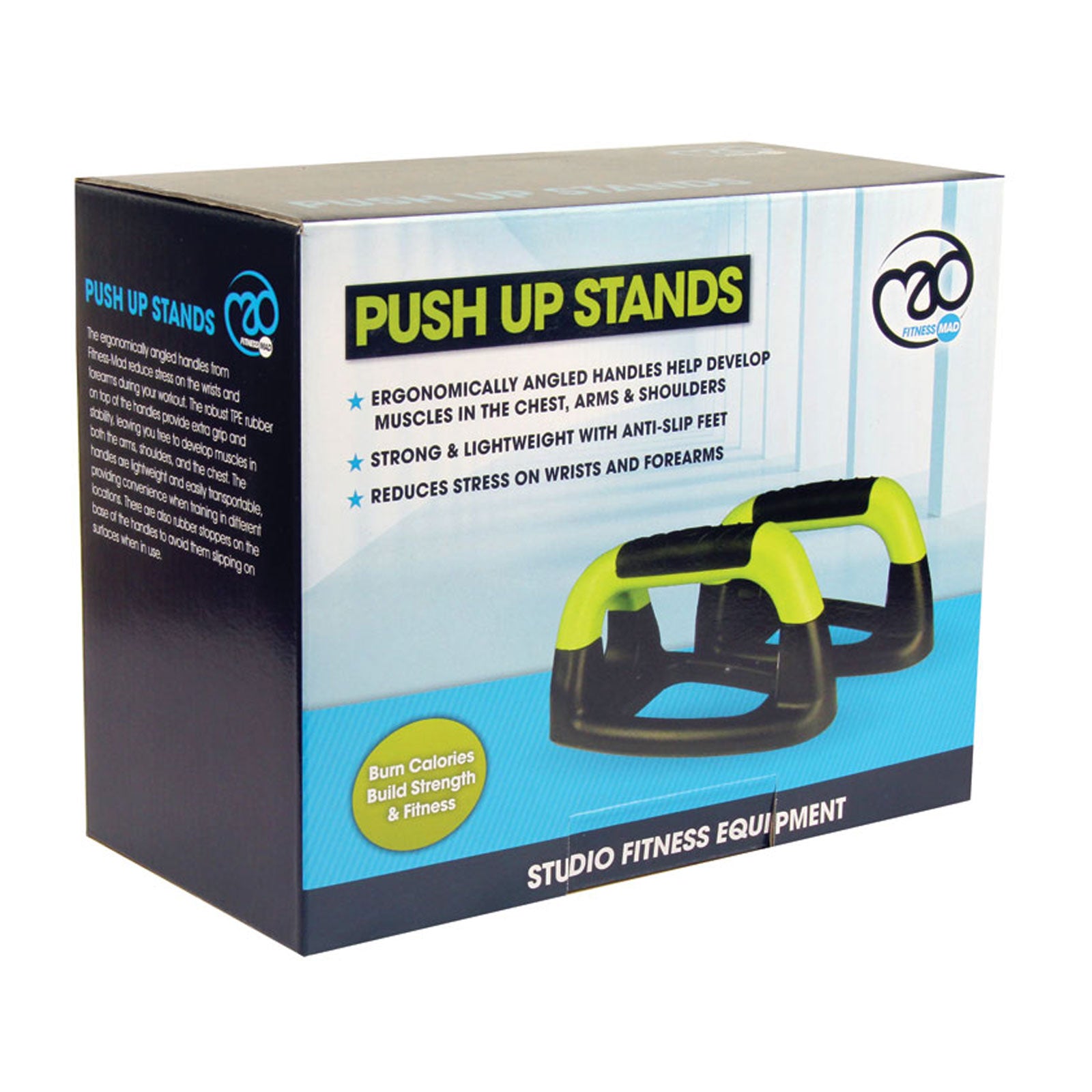 Fitness MAD Angled Push Up Stands Gym Equipment Alternate 1