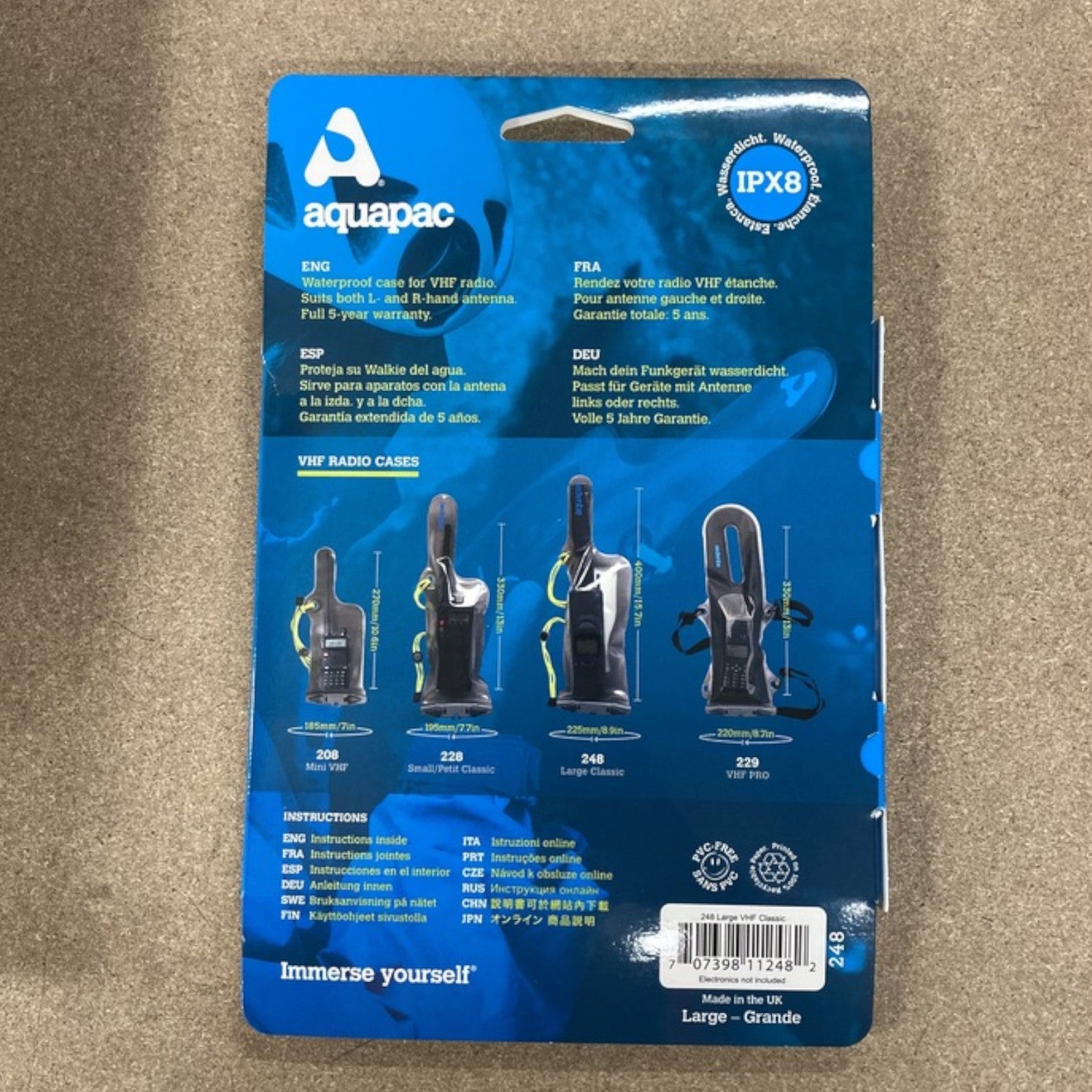 Aquapac VHF Classic Large Waterproof Case Alternate 1