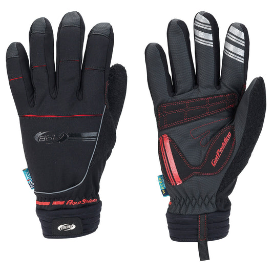 BBB AquaShield Waterproof Black Small Men's Full Finger Cycling Gloves