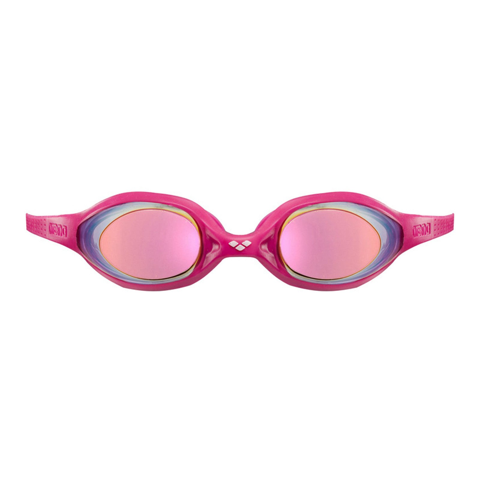 Arena Spider Junior Mirror White/Pink/Fuchsia Kid's Swimming Goggles Alternate 1