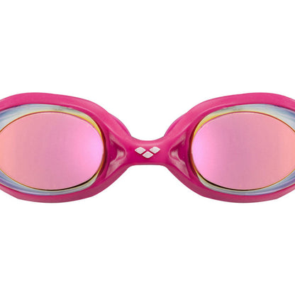 Arena Spider Junior Mirror White/Pink/Fuchsia Kid's Swimming Goggles Alternate 2