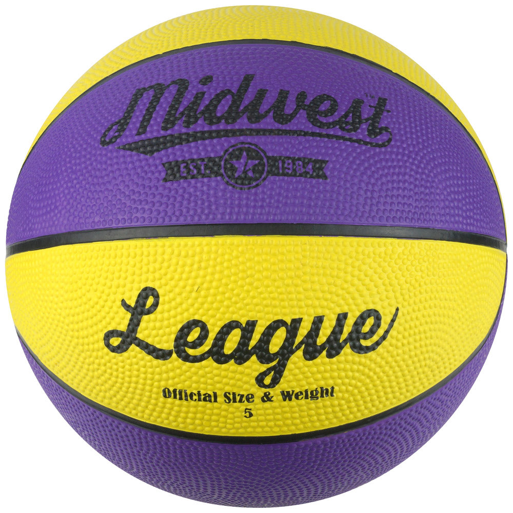 Basketball Midwest League Ball Yellow/Purple Size 5