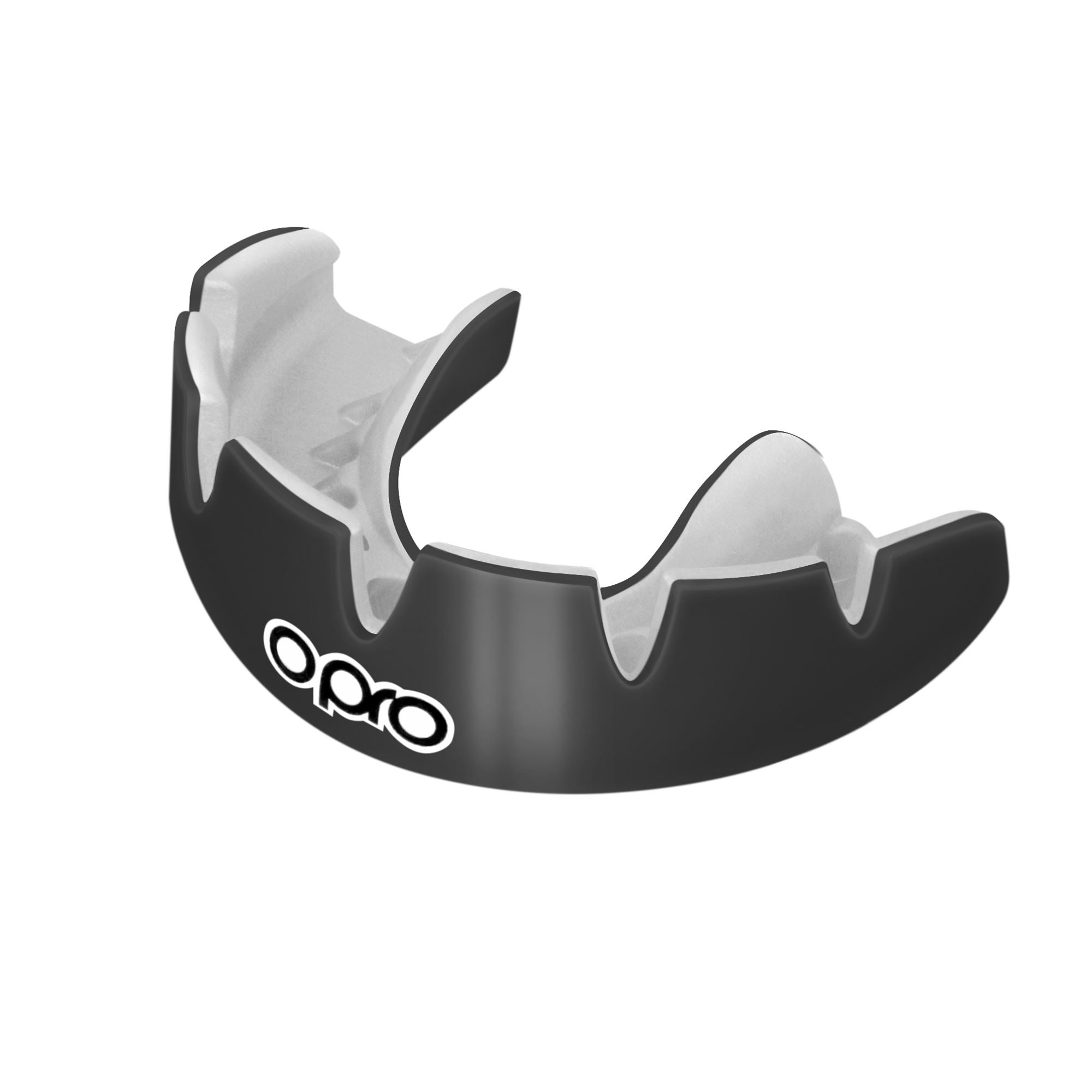Kid's Rugby Protective Mouthguard Opro Instant Custom Fit Braces 2022 Black/White