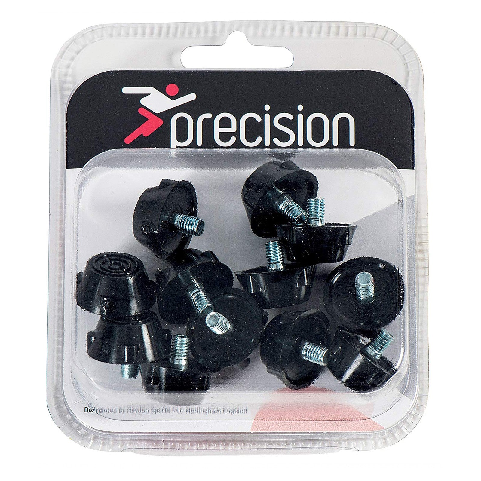 Precision 10mm Ultra Flat Rubber 12 Pack Football Boot Replacement Studs