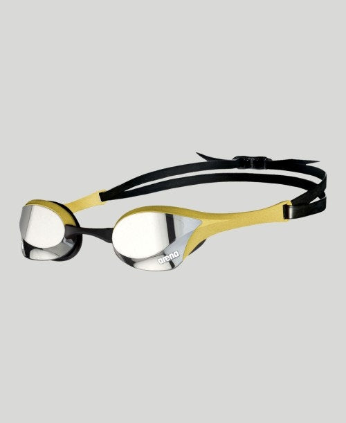 Arena Cobra Ultra Swipe Mirror Racing Unisex 2023 Men's Swimming Goggles Silver/Gold