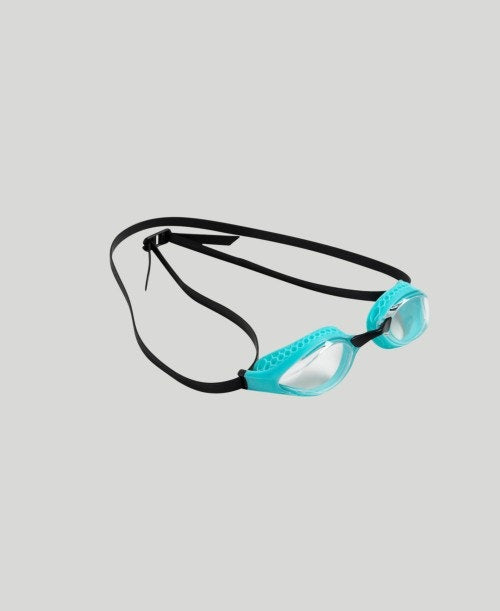 Arena Airspeed Racing Unisex Men's Swimming Goggles Clear/Turquoise Alternate 1
