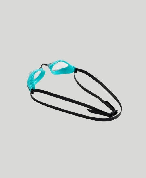 Arena Airspeed Racing Unisex Men's Swimming Goggles Clear/Turquoise Alternate 2