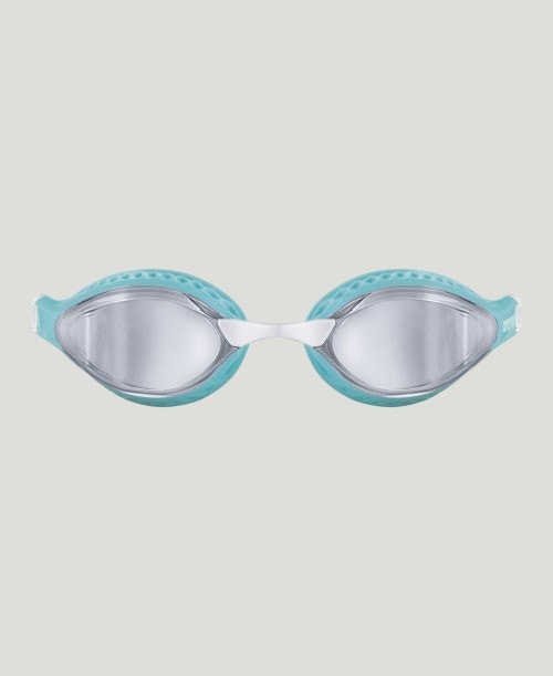 Arena Airspeed Mirror Racing Unisex 2023 Men's Swimming Goggles Silver/Turquoise/Multi Alternate 1