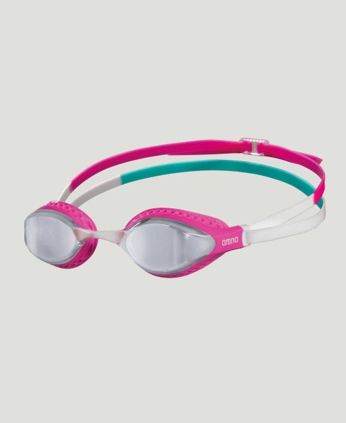 Arena Airspeed Mirror Racing Unisex 2023 Men's Swimming Goggles Silver/Pink/Multi
