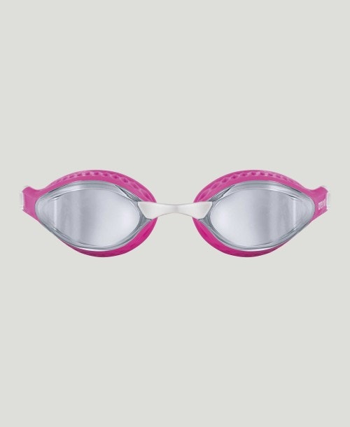 Arena Airspeed Mirror Racing Unisex 2023 Men's Swimming Goggles Silver/Pink/Multi Alternate 1