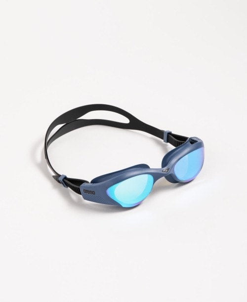 Arena The One Mirror Unisex Men's Swimming Goggles Blue/Grey Blue/Black Alternate 1