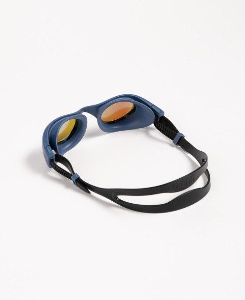Arena The One Mirror Unisex Men's Swimming Goggles Blue/Grey Blue/Black Alternate 2