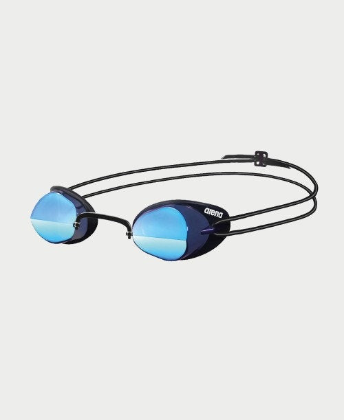 Arena Swedix Mirror Racing Unisex Men's Swimming Goggles Smoke/Blue/Black