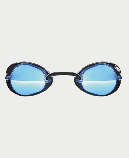 Arena Swedix Mirror Racing Unisex Men's Swimming Goggles Smoke/Blue/Black Alternate 1
