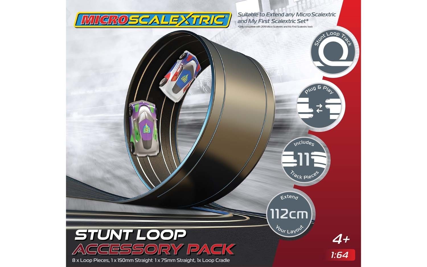 Scalextric Micro Track Extension Pack Stunt Loop Scalextric Track