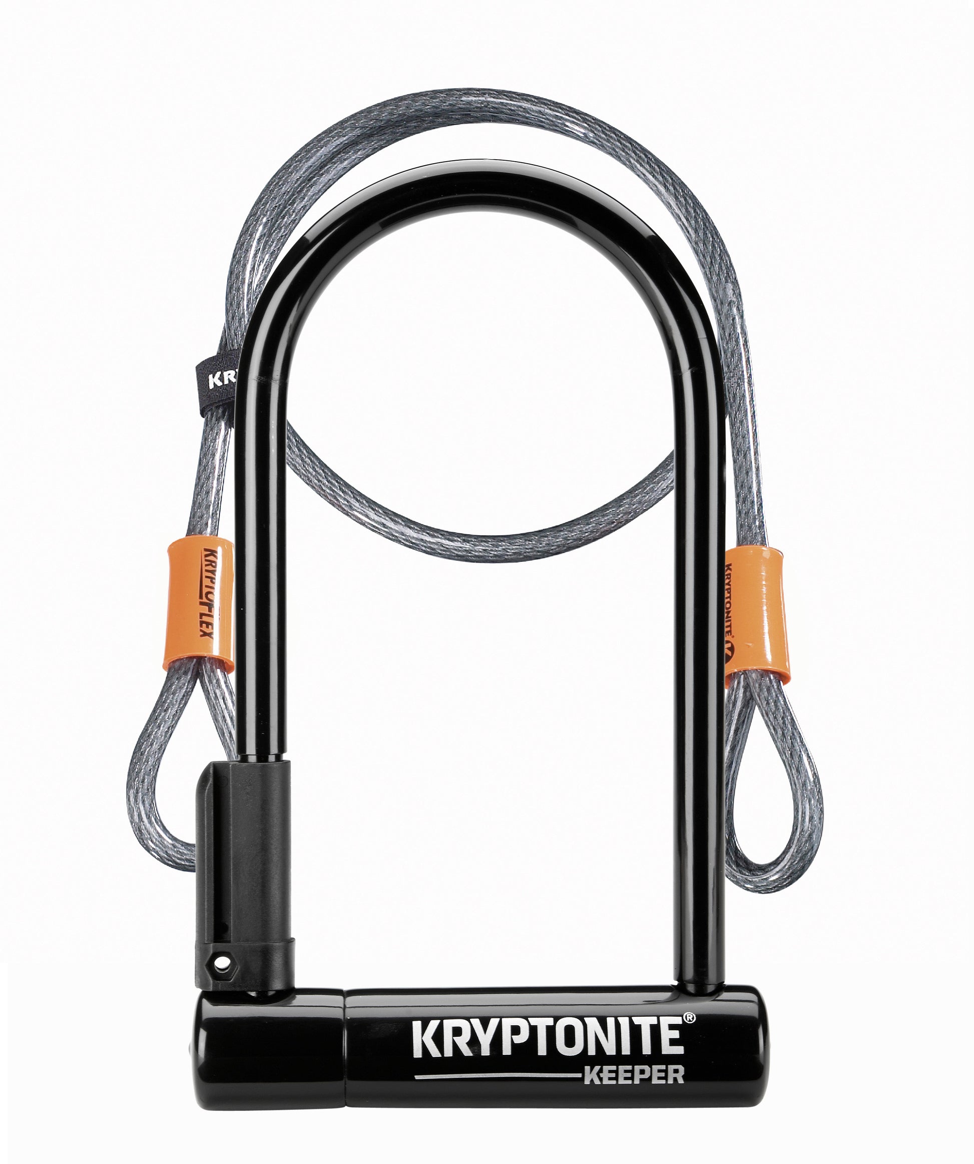 Kryptonite Keeper 12 Standard Bike D Lock With 4' Flex Cable