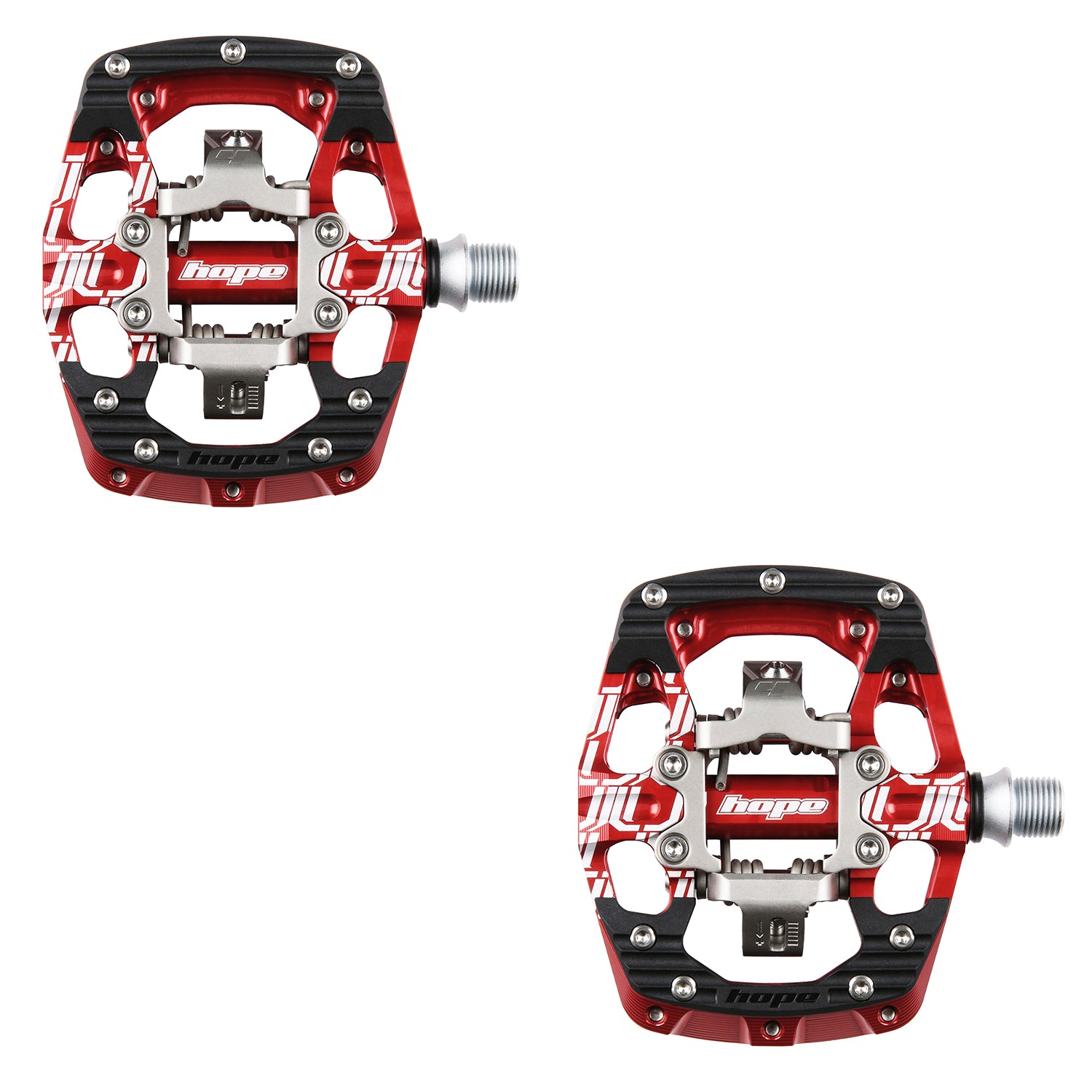 Hope Union Gravity Shimano SPD Clipless Bike Pedals Red