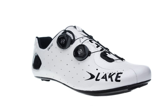 Lake CX332 White Carbon Wide Fit EU 44.5 Men's SPD Road Cycling Shoes