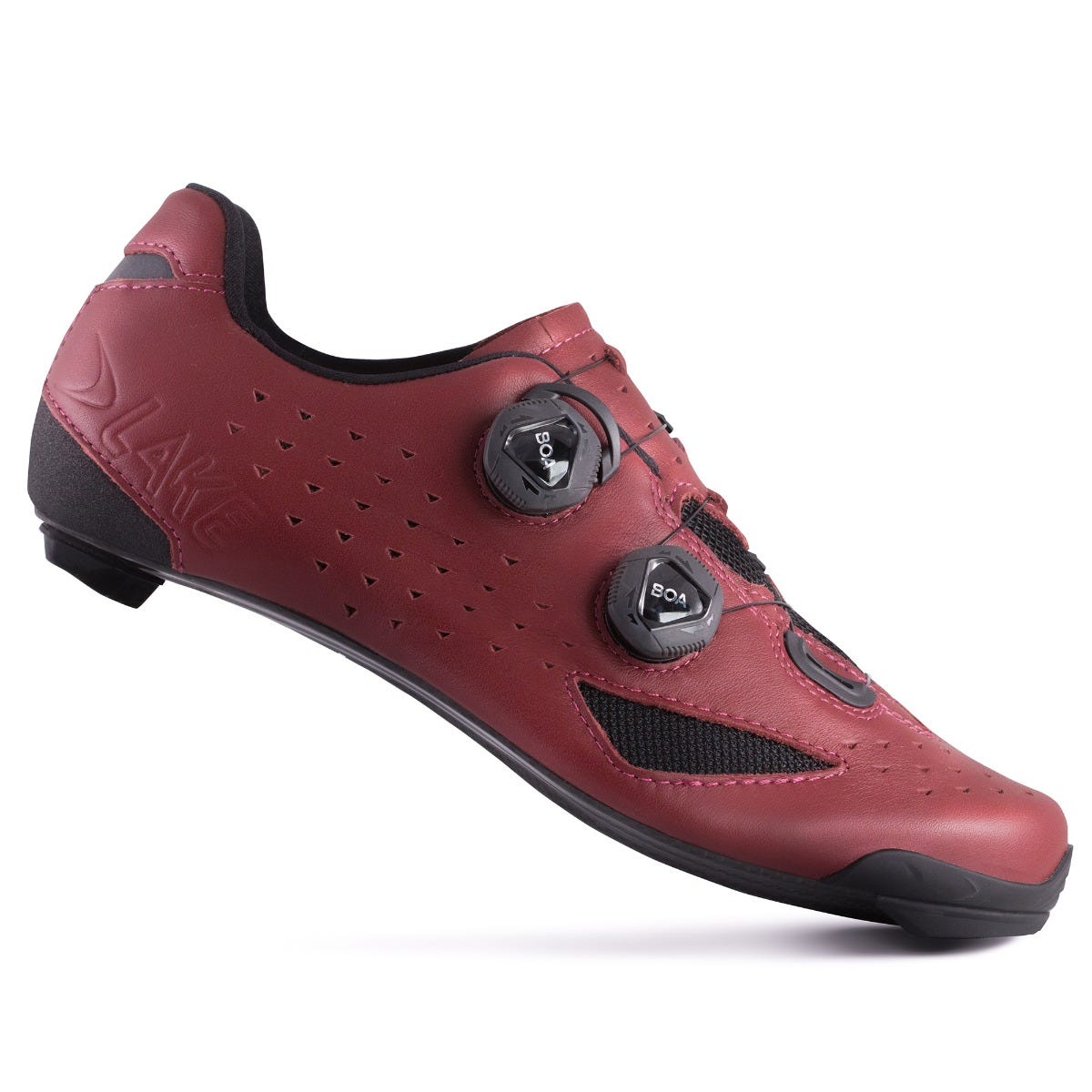 Lake CX238 Carbon Men's SPD Road Cycling Shoes Burgundy - EU 46