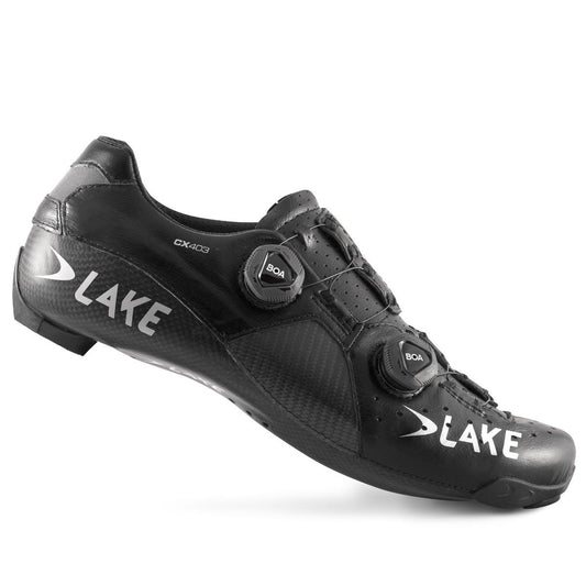 Lake CX403 CFC Carbon Black/Silver EU 45.5 Men's SPD Road Cycling Shoes