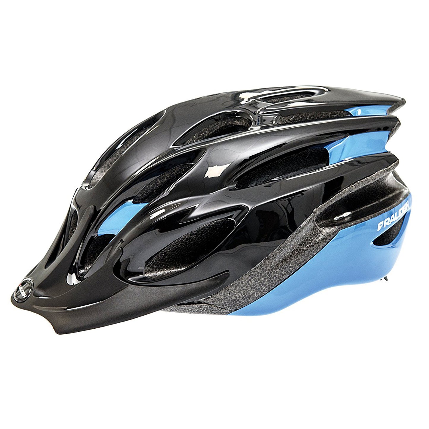 Raleigh Mission Evo Bike Helmet - 24 Vents - 54-58cm Medium - Black/Blue Alternate 2