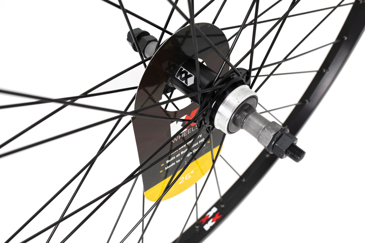 KX Wheels Single Wall Solid Axle Screw On 26 Inch Rear Bike Wheel Black Alternate 1