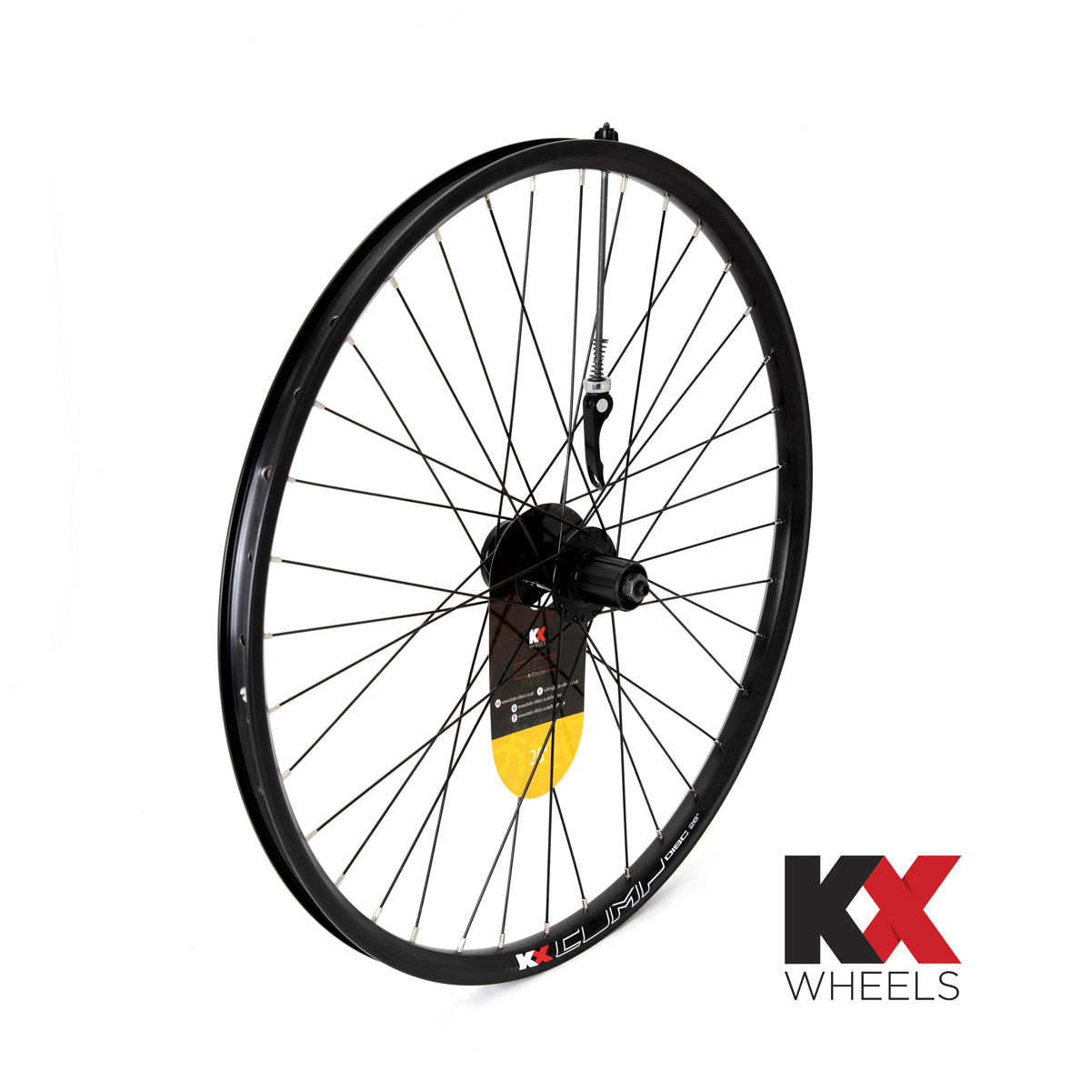 KX Wheels Double Wall QR Disc Cassette 26 Inch Rear Bike Wheel Black