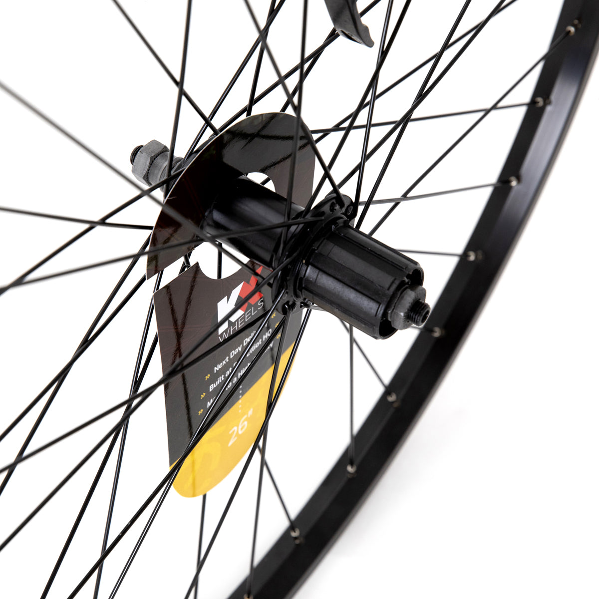 KX Wheels Single Wall QR Cassette 26 Inch Rear Bike Wheel Black Alternate 1