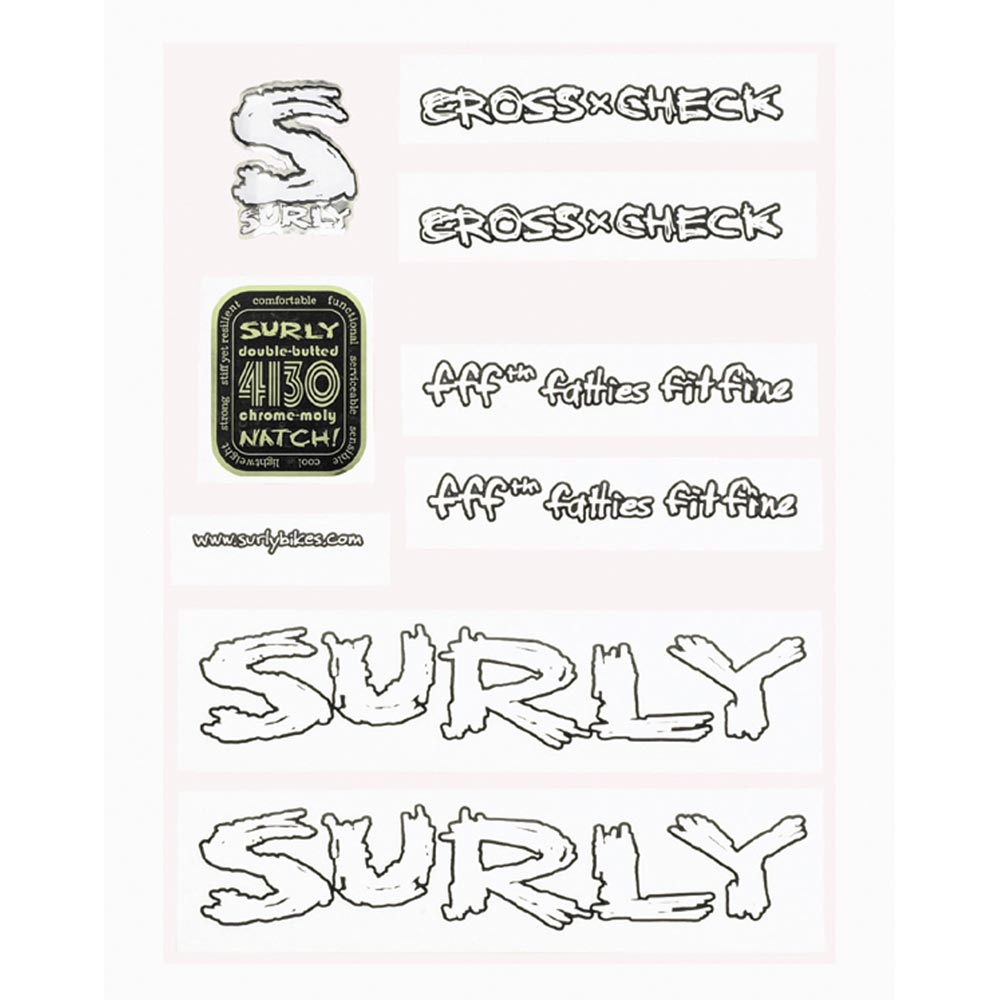 Surly Club HB Bike Fork Replacement Decal Spare Part White