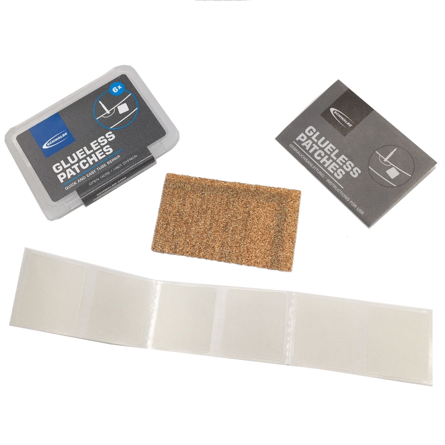 Schwalbe Glueless Patches Pack of 6 Clear - Bicycle Puncture Repair Kit Alternate 2